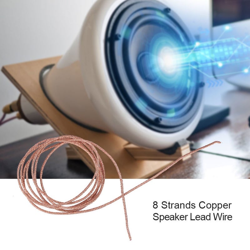 ZERONE Speaker Wire s Subwoofer Wire Cable Repair 8 Strands Braided Pure Copper Wire(1M) - Image 2